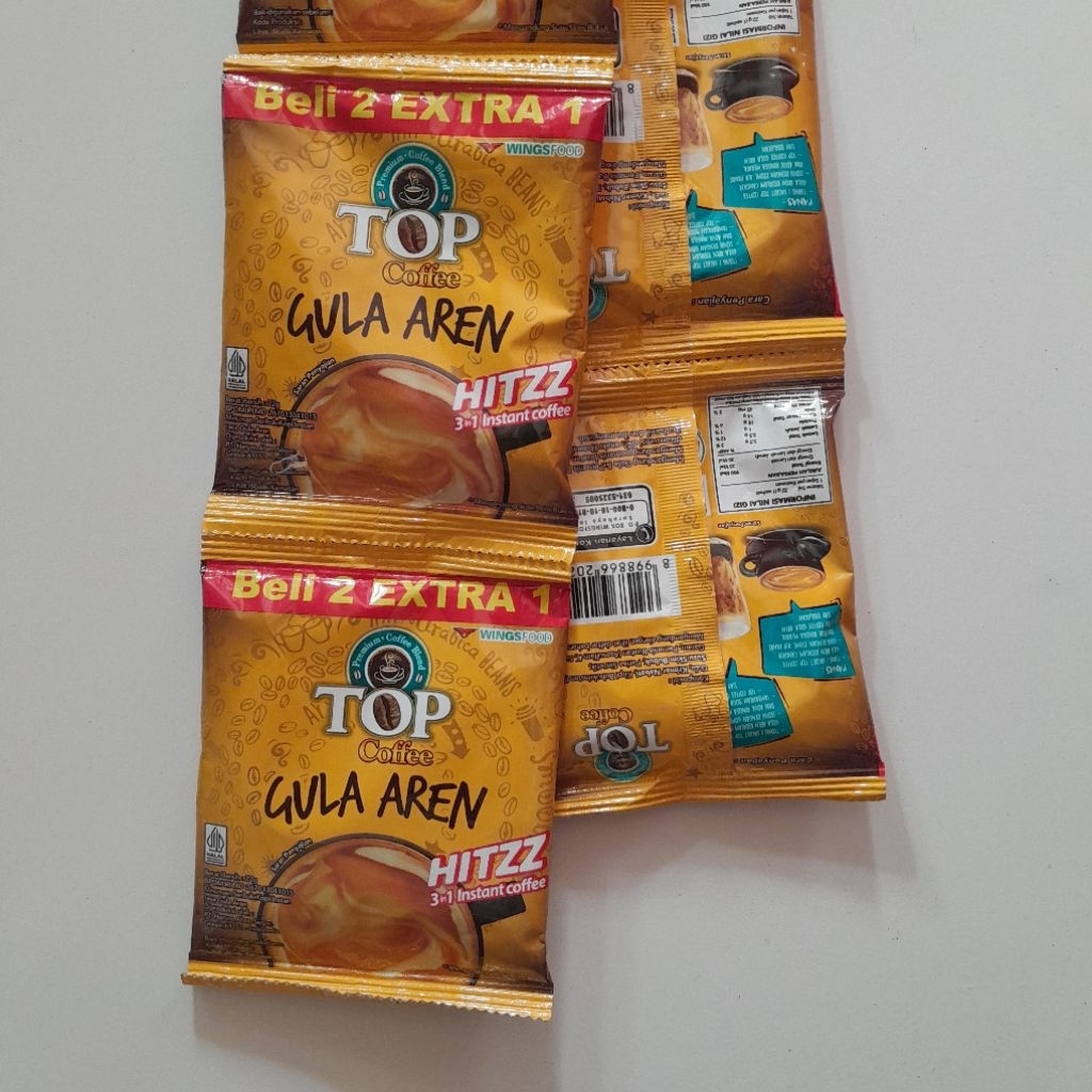 

Top Coffee Kopi Gula Aren Renceng isi 10 sachet - 22g