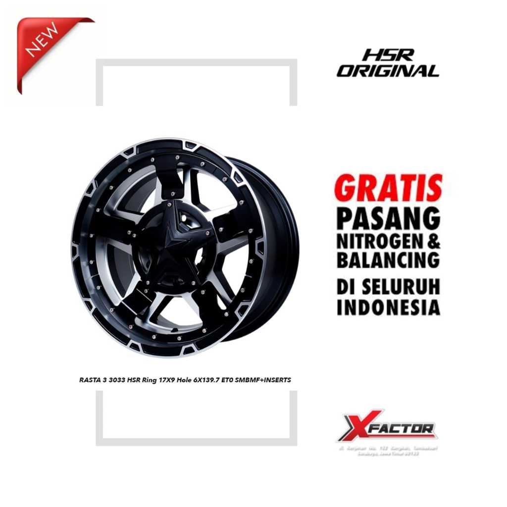 VELG MOBIL R17 HSR RASTA 3 HSR R17X9 H 6X139,7 ET0 SMB/MF