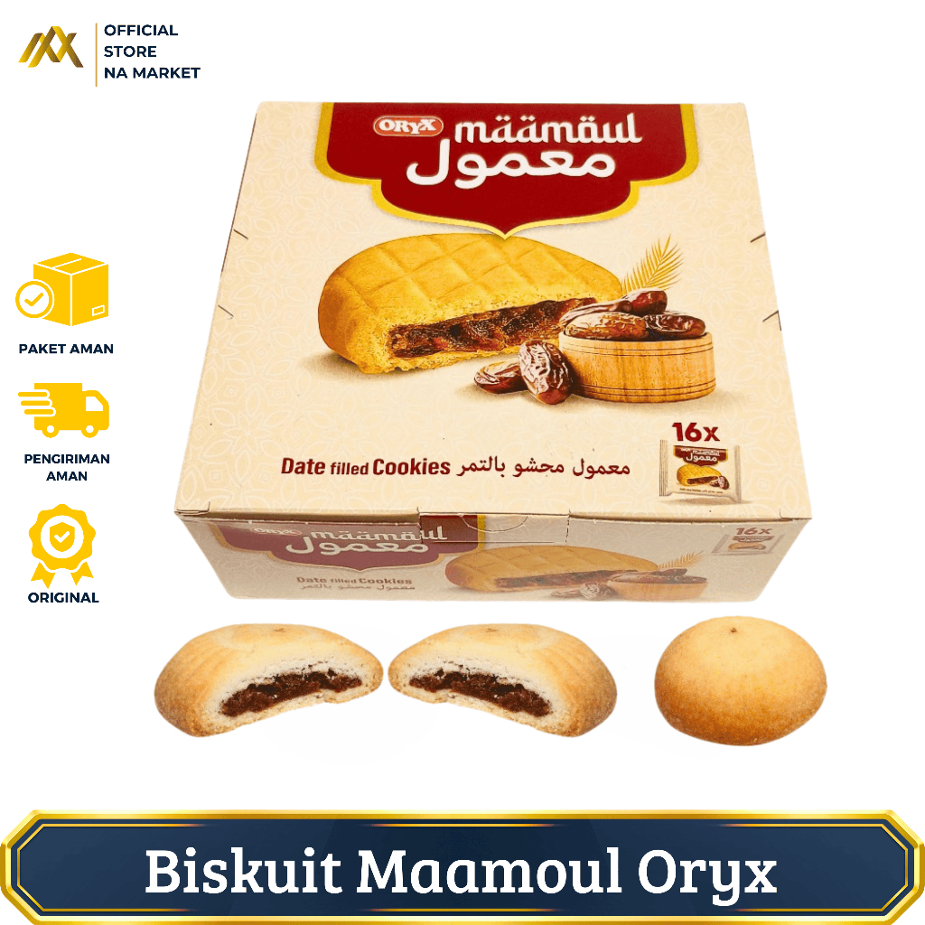 Biskuit Kurma Arab Maamoul Al Batal oleh oleh haji dan umroh 1 box isi 16 pcs kue mamoul premium
