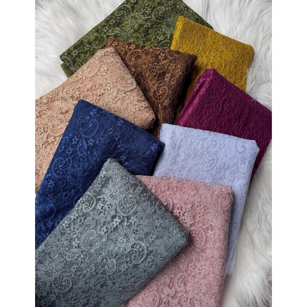 Brokat swaroski || bahan kebaya || lace bali || kanabali kebaya