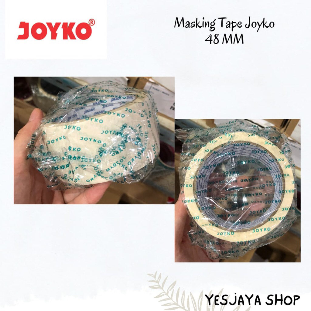 

{1pc} Masking Tape Joyko 48mm / Masking Tape Lakban Kertas Joyko 48 mm x 20 meter / Isolasi kertas panjang 20 meter / masking tape 2 inch joyko / plakban kertas 2 inch