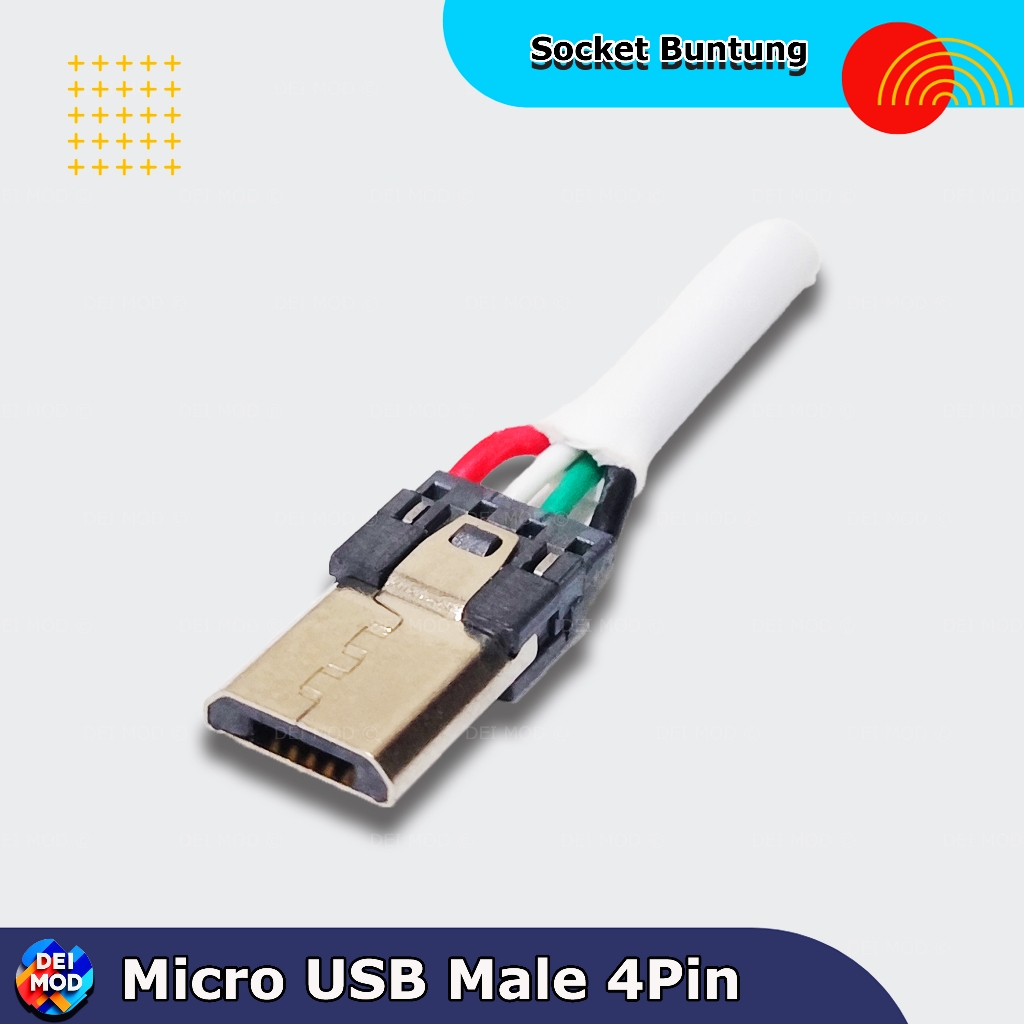 Socket Buntung Micro USB Male 4 Pin 4pcs
