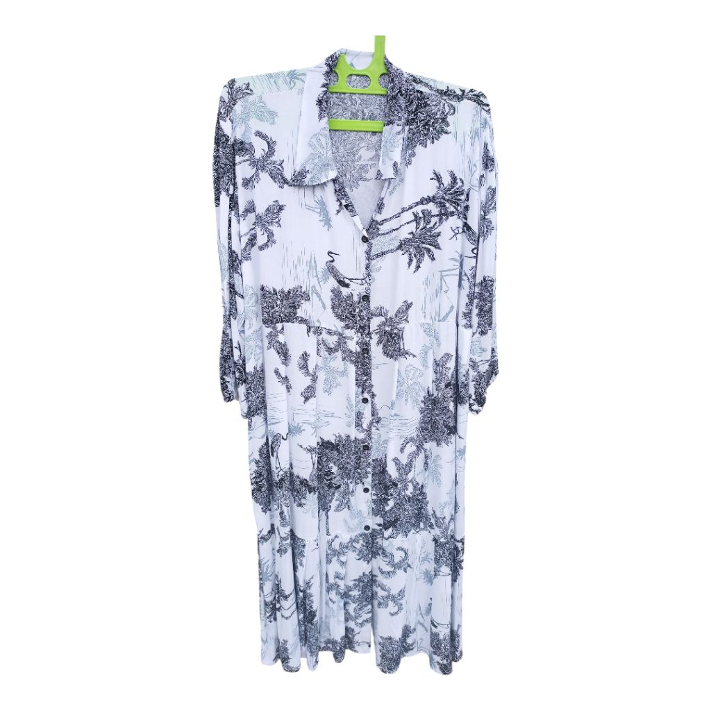 tunik bali putih hitam