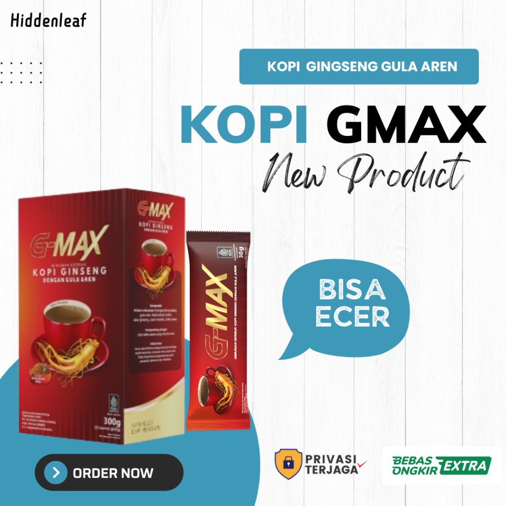

G-MAX COFFEE PENAMBAH STAMINA PRIAA Kopi kuat priaa Tahan Lama Di ranjang Stamina Priaa Tahan Lama BPOM - BISA COD