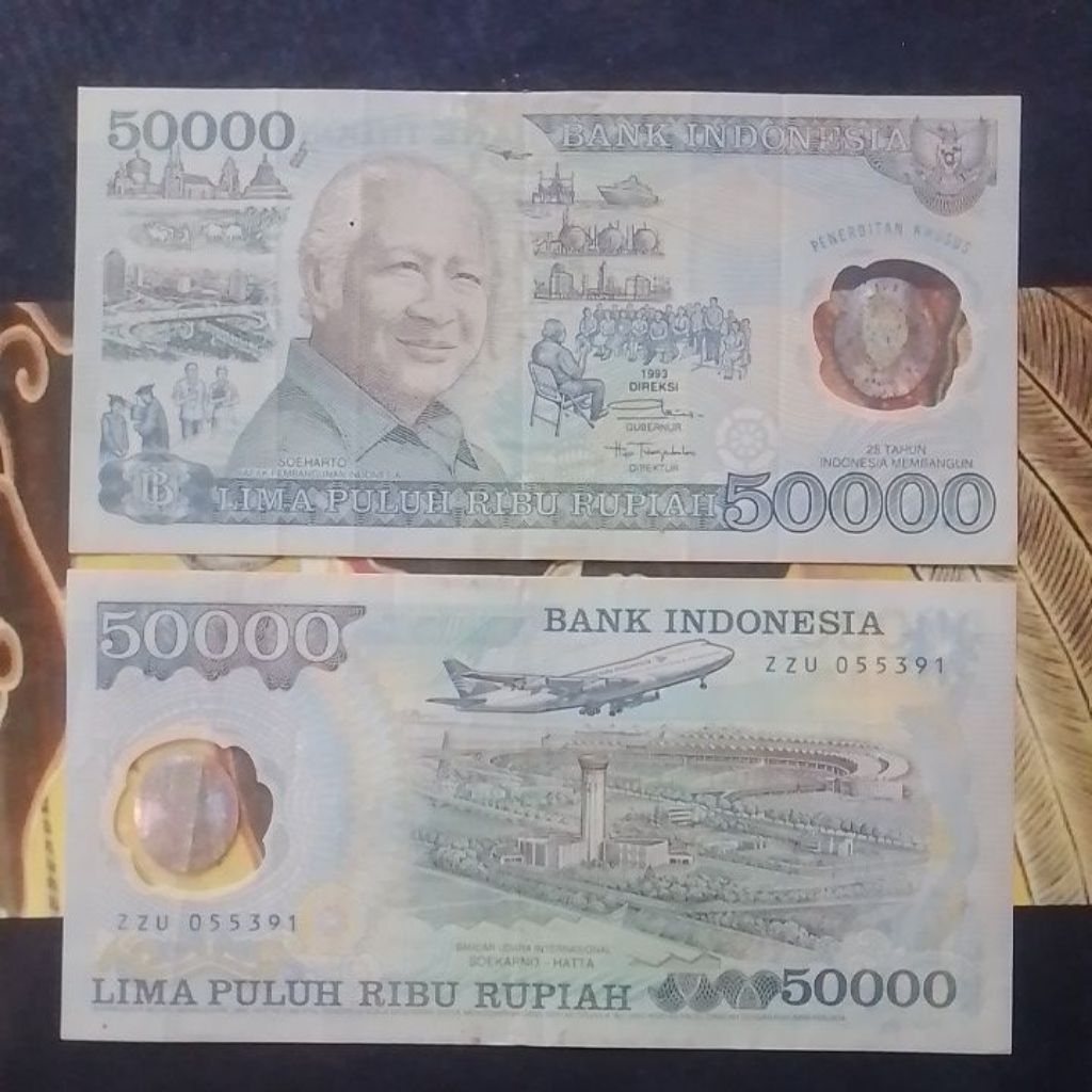 UANG KUNO 50000 RUPIAH SUHARTO TAHUN 1993