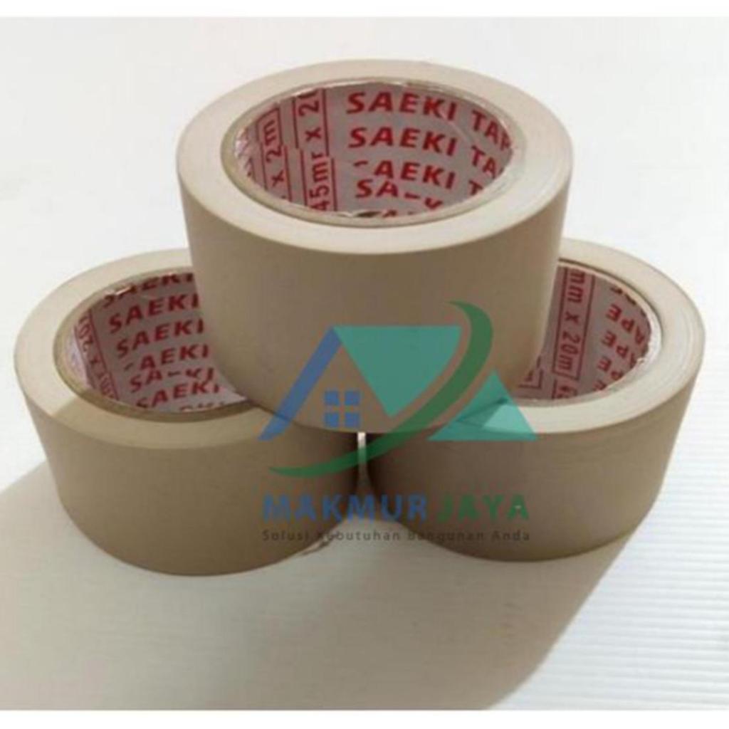 Saeki Tape NON LEM 45mmx20m Daktip | Duct Tape Isolasi Pipa AC NON LEM