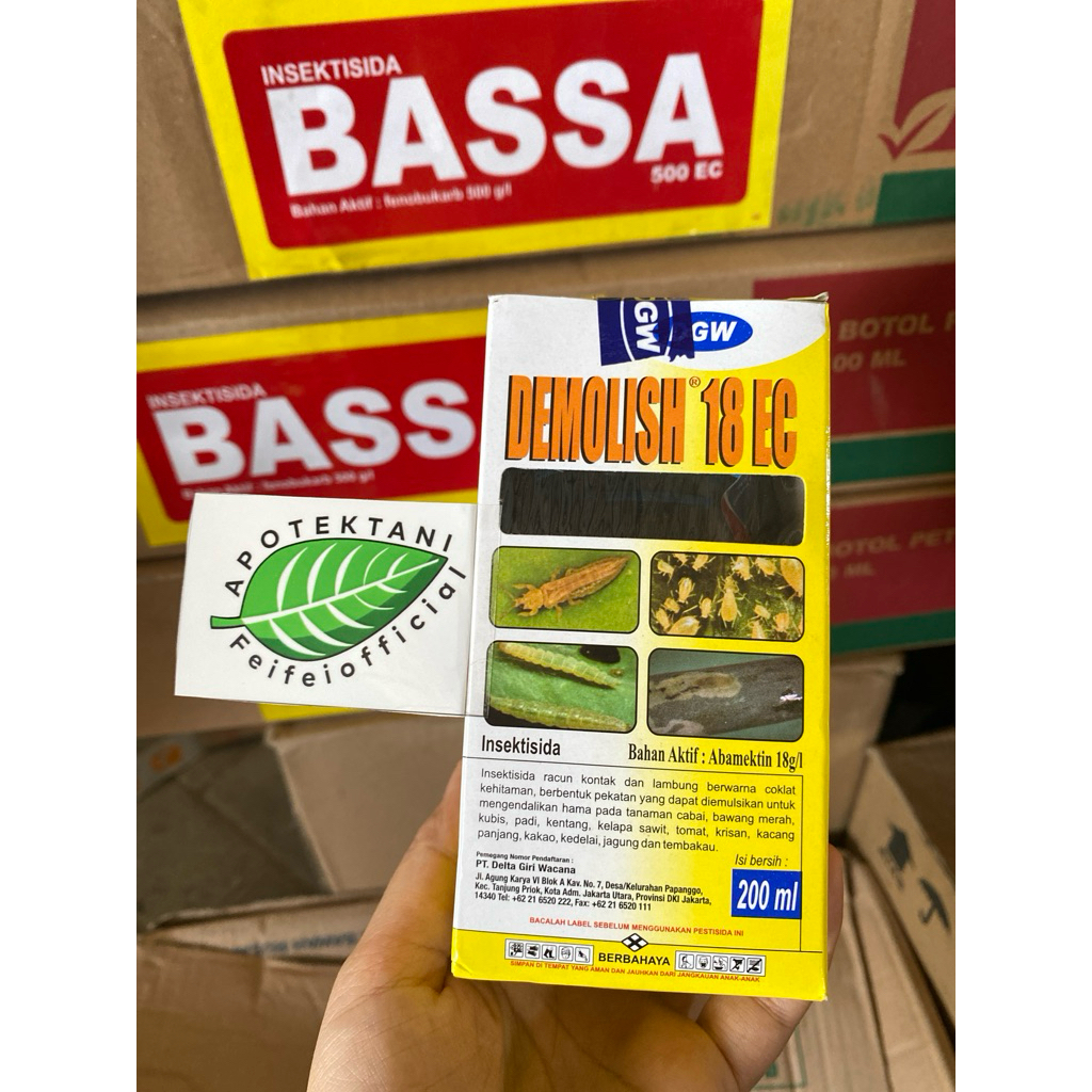 DEMOLISH 18 EC 200 ML INSEKTISIDA (BONUS KAOS / TOPI) / DEMOLISH 200ML