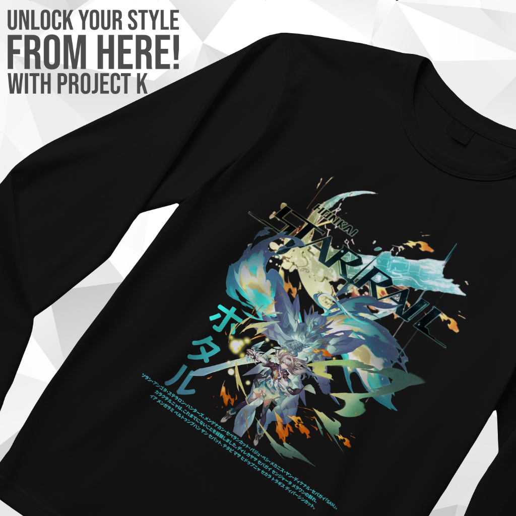 BAJU KAOS DISTRO LENGAN PANJANG PRIA WANITA | HOTARUN FIREFLY HONKAI STAR RAILS V1 BY PROJECT K