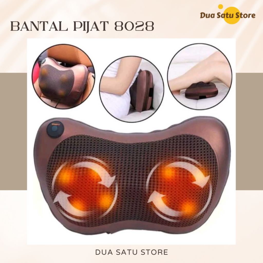 Bantal Pijat 8 Mata Bola Portable