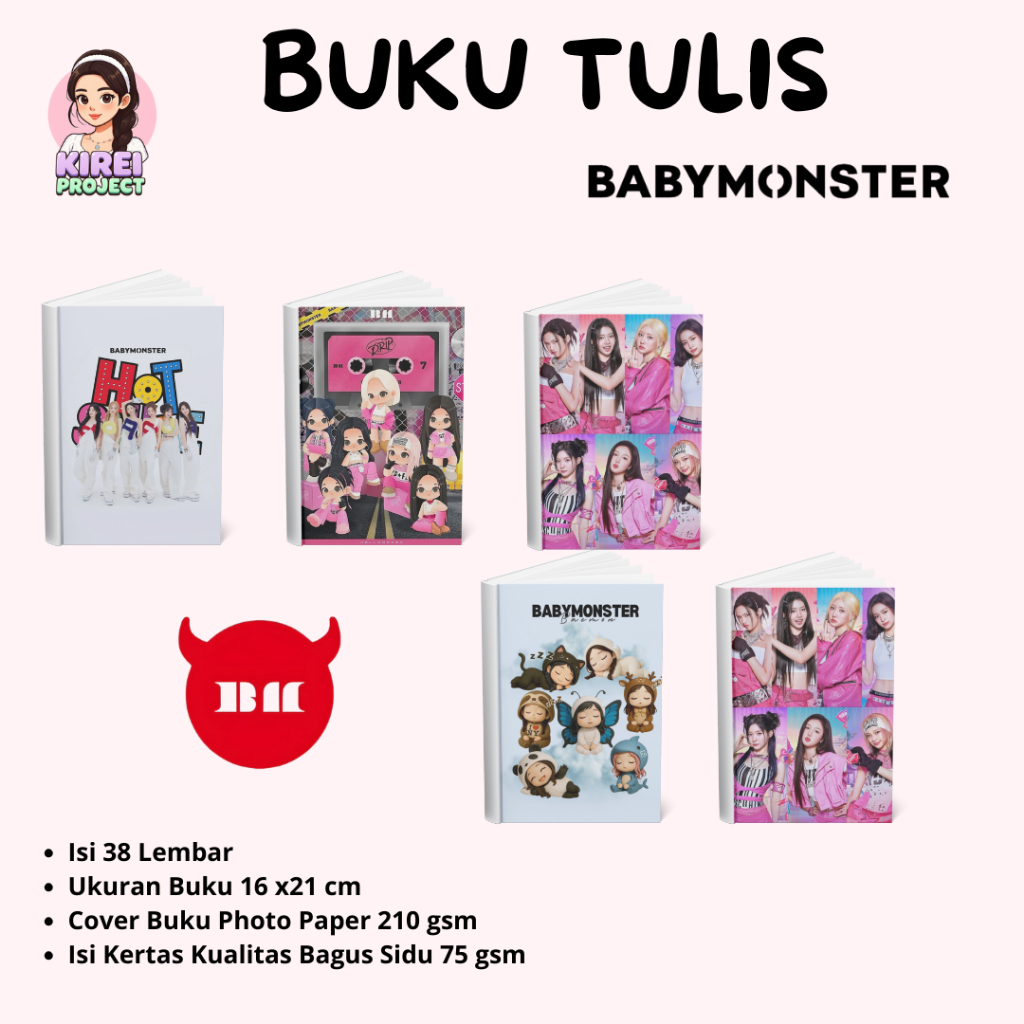 

Buku Tulis Kpop Babymonster 38 Lembar By Kirei Project
