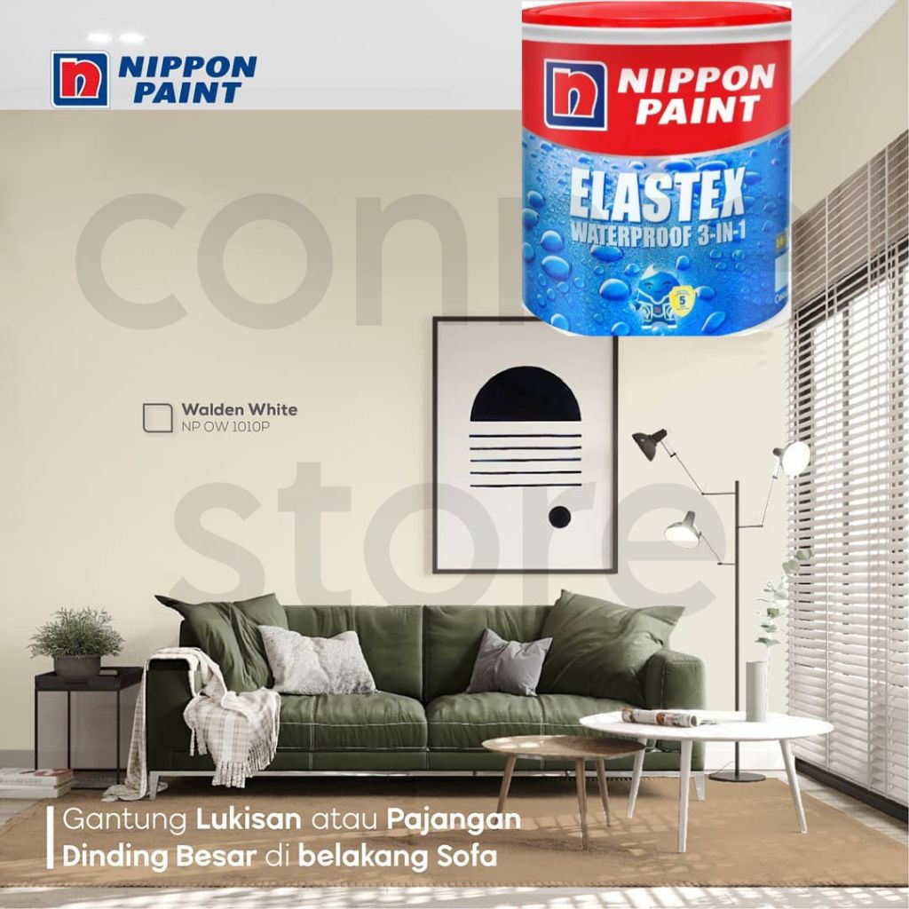 Elastex Walden White NP OW 1010P 4kg cat tembok waterproof semi gloss kedap air cat dinding interior