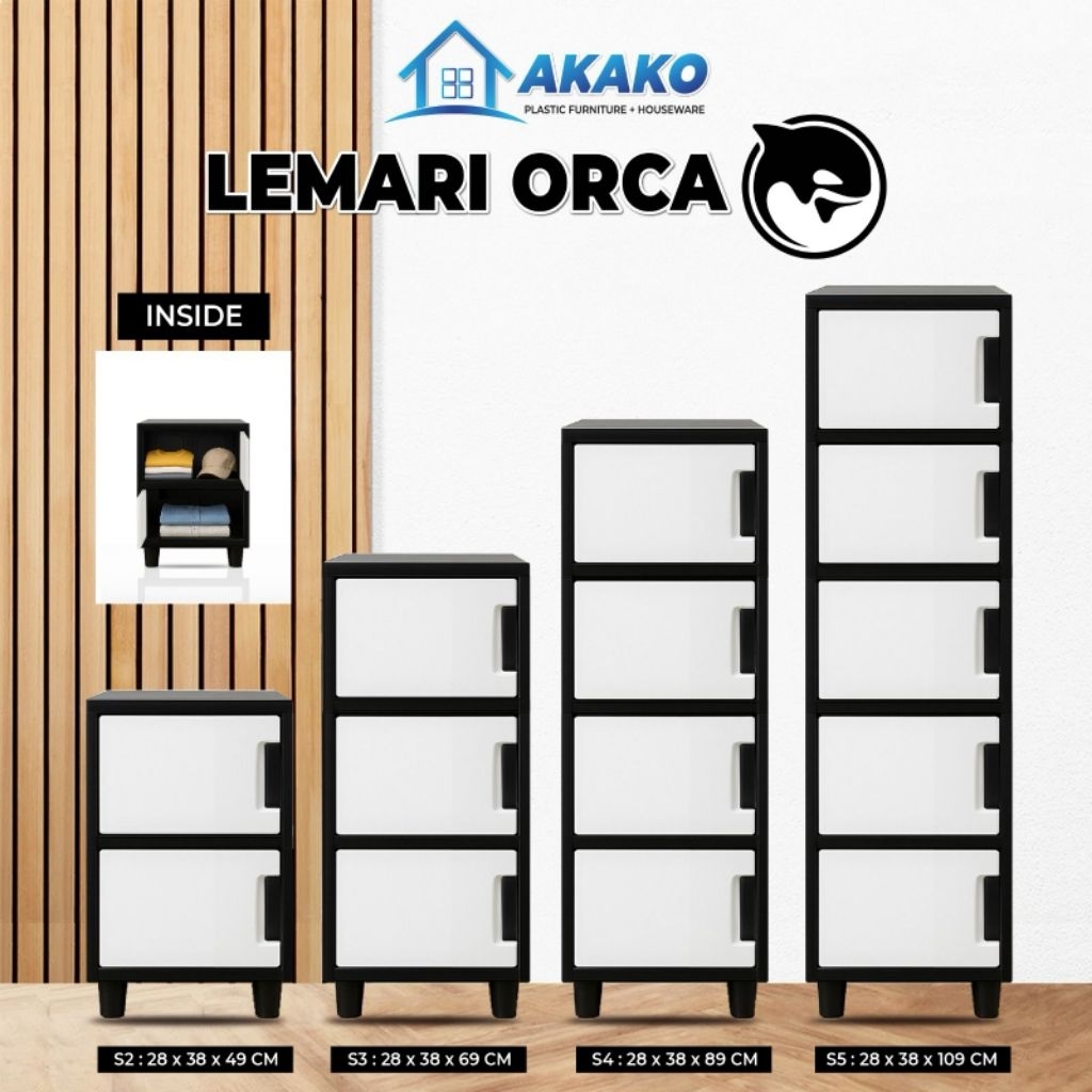 AKAKO - Lemari Pakaian Plastik - Lemari Baju Serbaguna Swing Minimalis Murah Bandung Bogor Jakarta