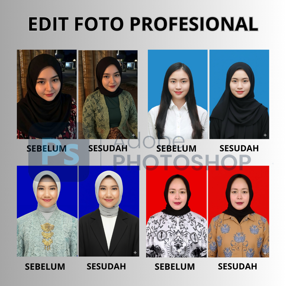 edit pas foto / edit pakai jas /edit pakai kemeja putih /edit baju hitam putih/ edit keperluan kerja