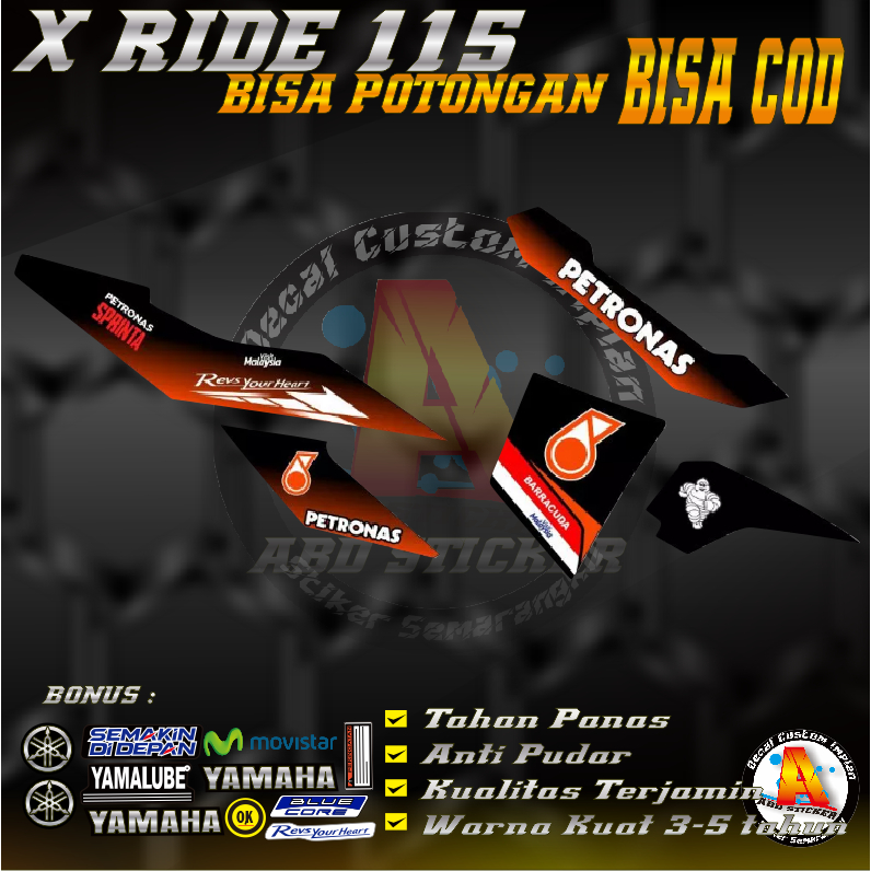 Stiker Decal Motor Yamaha X RIDE 115 - Decal Stiker X RIDE 115 Anti Luntur |KODE A207