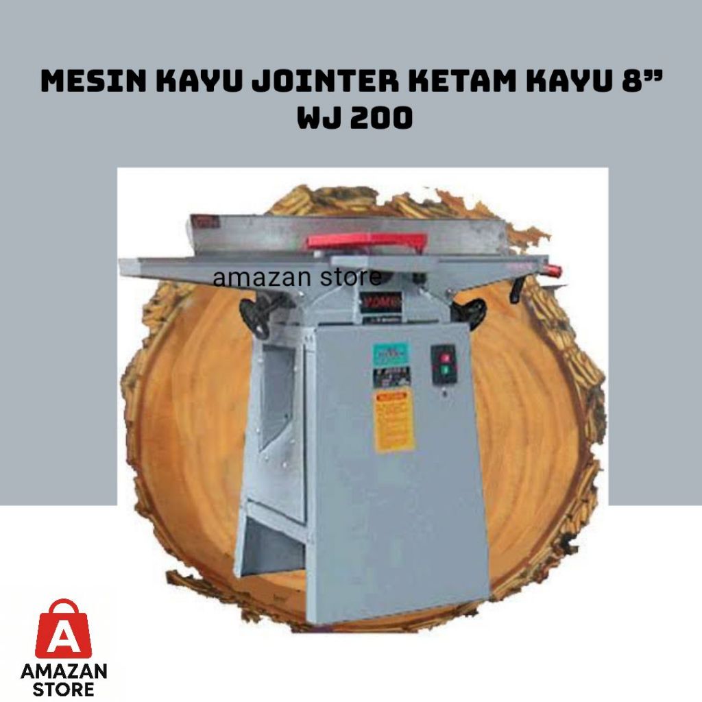 Mesin Kayu Jointer Ketam Kayu 8" WJ 200 Wipro / Mesin Wood Jointer 8" Perata Serut Lurus Siku Kayu W