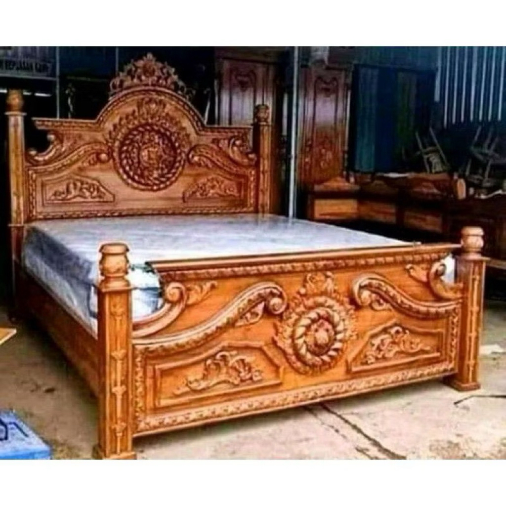 Dipan gong kayu jati / termurah dipan jati ukir jepara