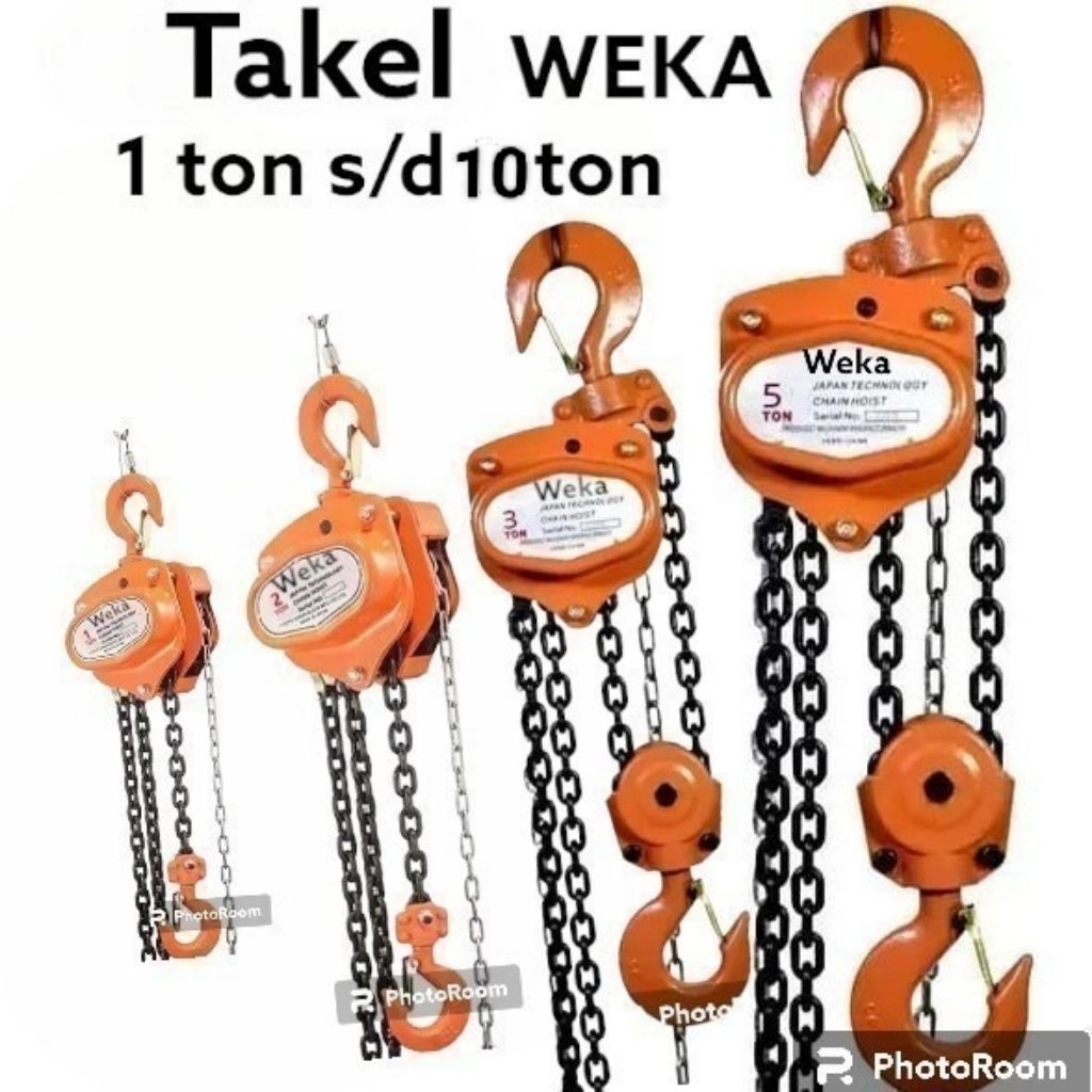 chain block takel 3 ton x 15 meter katrol weka