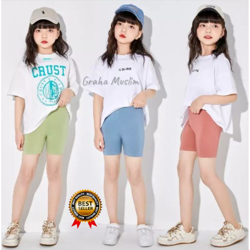 Celana Short Daleman Anak Perempuan / Celana Pendek Anak Perempuan Legging Anak 3/4 Adem Lembut