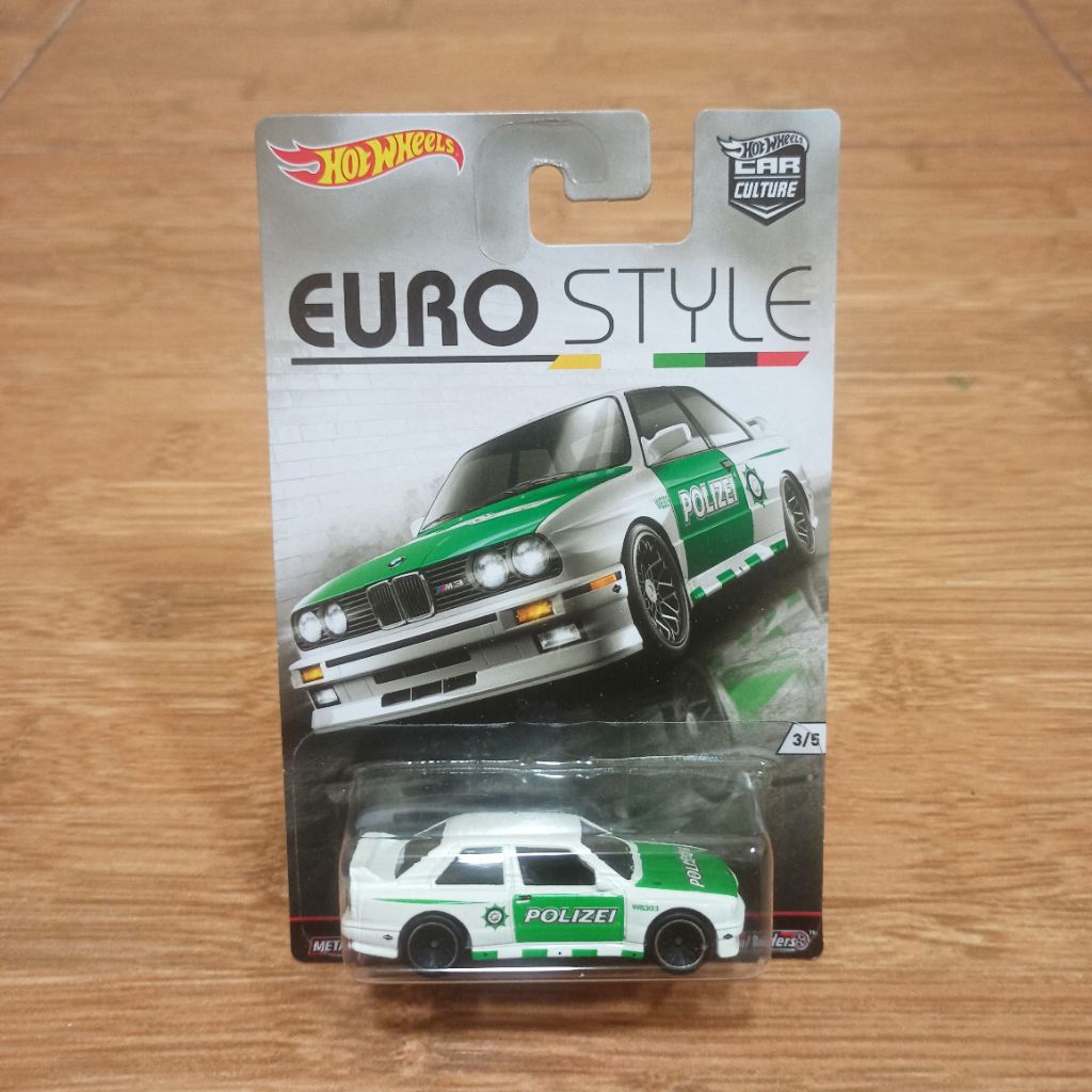 Hot Wheels Euro Style BMW M3 1992 Polizei Police Car