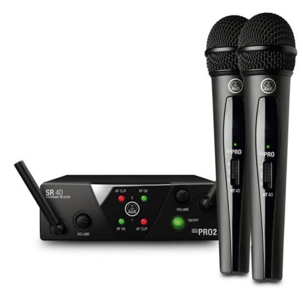 Jual MIC WIRELESS AKG WMS 40 WMS40 MINI DUAL HANDHELD