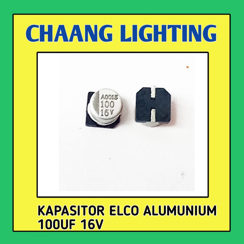 ELCO SMD 100UF 16V ALUMUNIUM KAPASITOR ELCO 100UF 16V