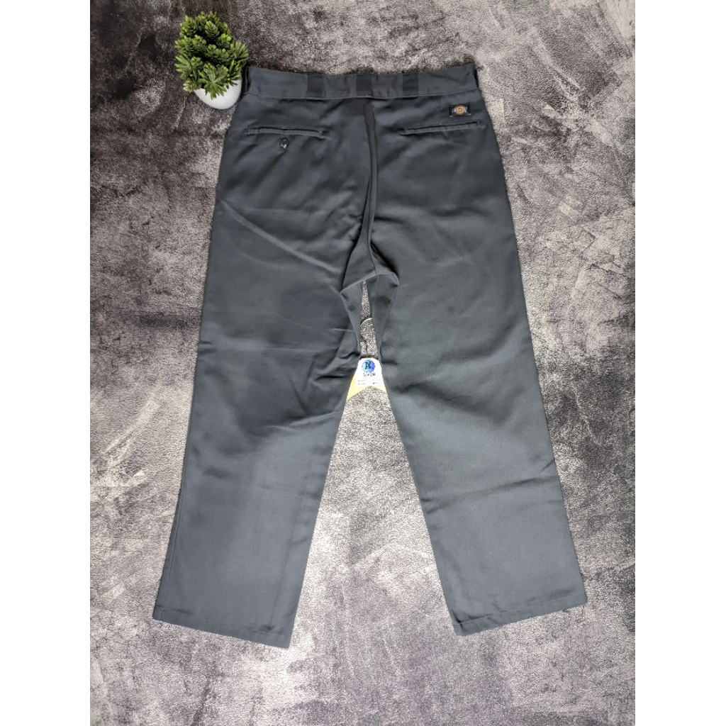 Celana Dickies Pants 874 Original Fit Abu Abu Charcoal Size 35-36 Second Full Tag Original No Minus