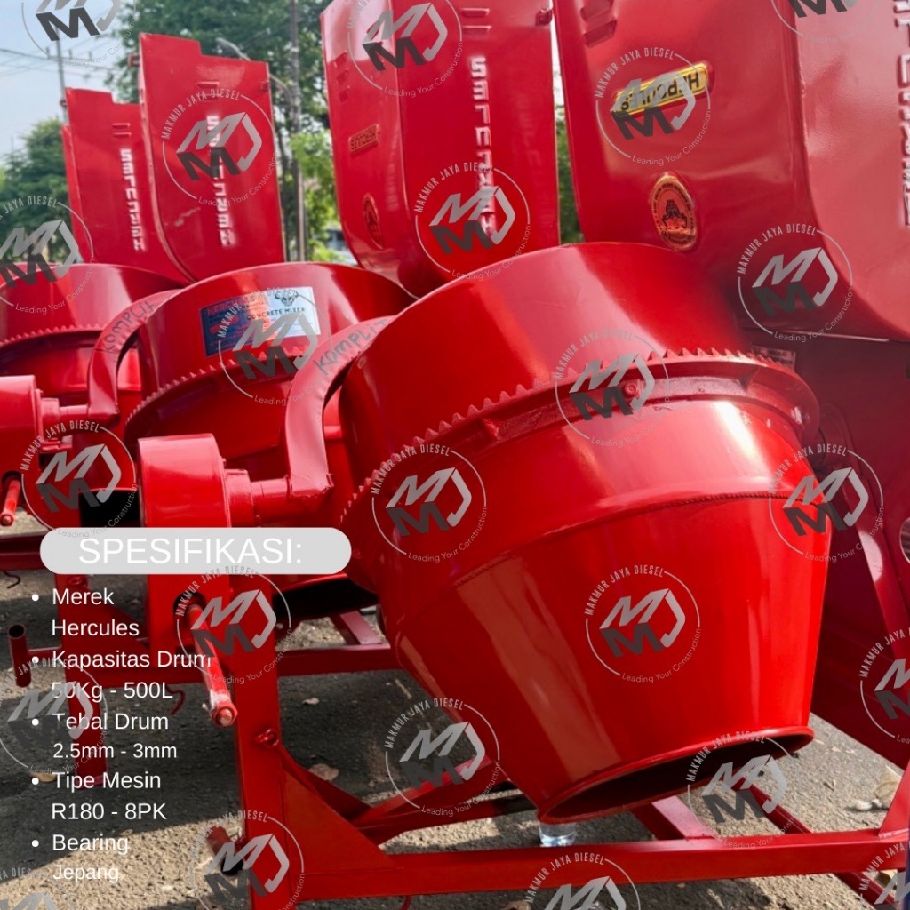 Molen Mixer Cor Semen Hercules 50Kg Lengkap Mesin R180