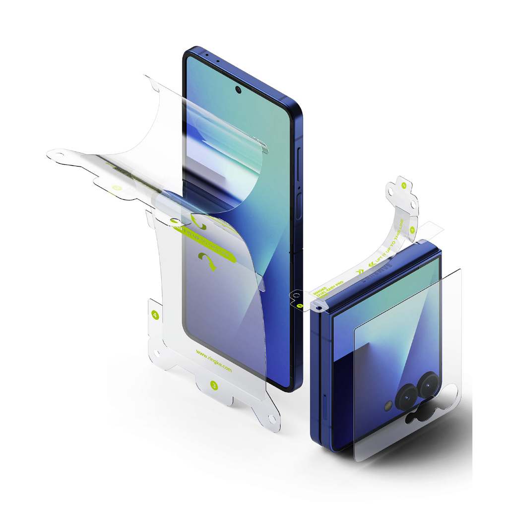 RINGKE 3 in 1 Screen Protector Pro Tempered Glass Samsung Z Flip 7 5G