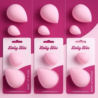 SPONS TELUR MAKE UP (DAPAT 2 PCS)- SPONGE EGG BLENDING - BEAUTY BLENDER SPOON (LOLLY BITS)