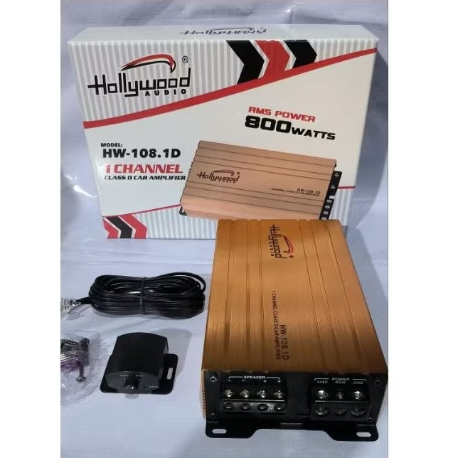 Power amplifier monoblock Hollywood HW-108.1D class D car amplifier 800watts