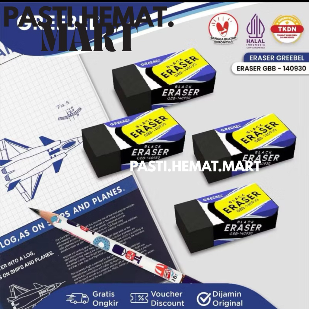 

[HEMAT] 10 Pcs Pengapus Greebel / Eraser Greebel Original