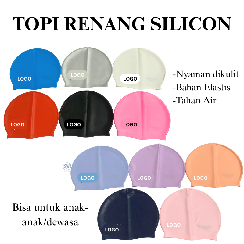 TOPI RENANG ANAK / SWIMMING CUP DEWASA PRIA WANITA BAHAN SILICONE