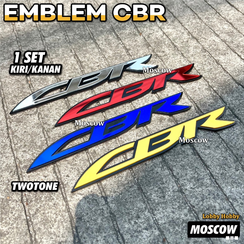 EMBLEM CBR150RR CBR250RR FACELIFT AKRILIK 3D / STICKER KACA TEMPEL LOGO SET SEPASANG KANAN KIRI CBR 