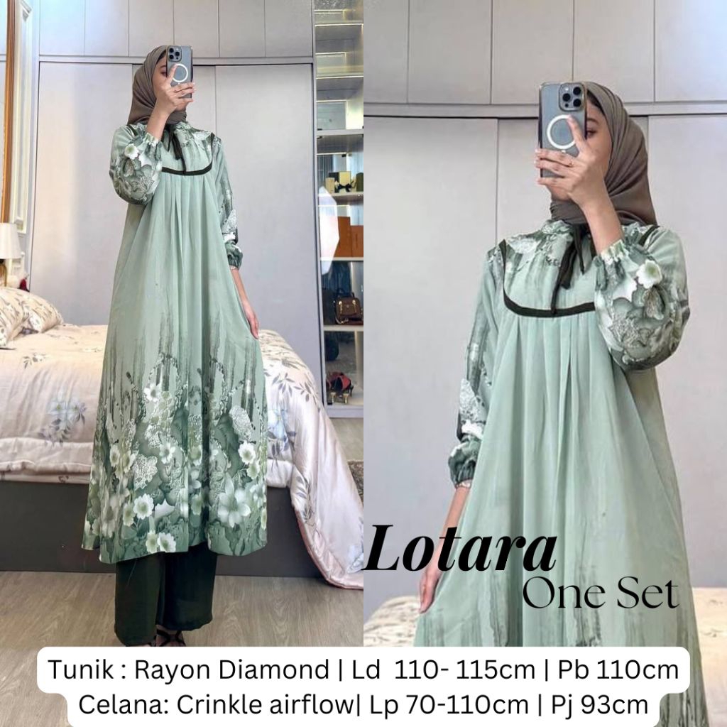 Setelan  Wanita Fewasa Tunik  Rayon Celana Crinkle