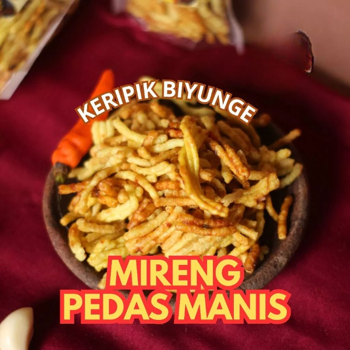 

Keripik Mireng Biyunge Renyah Pedas Manis