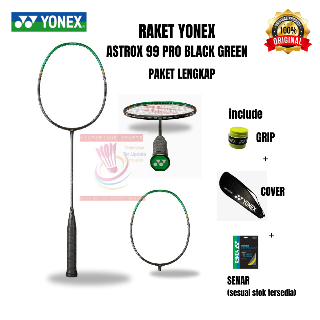 RAKET YONEX ASTROX 99 PRO BLACK GREEN ORIGINAL