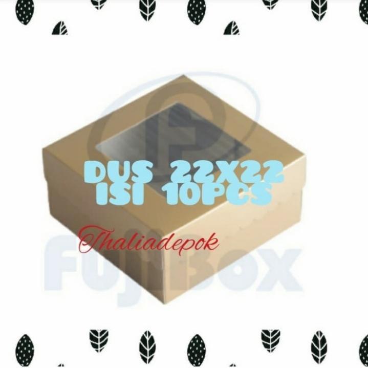 

fuji dus gold 22x22x8cm isi 10pc,dgn mika transfaran ,cantik,koko