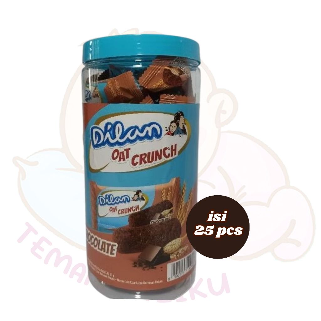 

Dilan Oat Crunch Chocolate (isi 25pcs x 10gr) Oatbar Gandum Rasa Coklat Toples