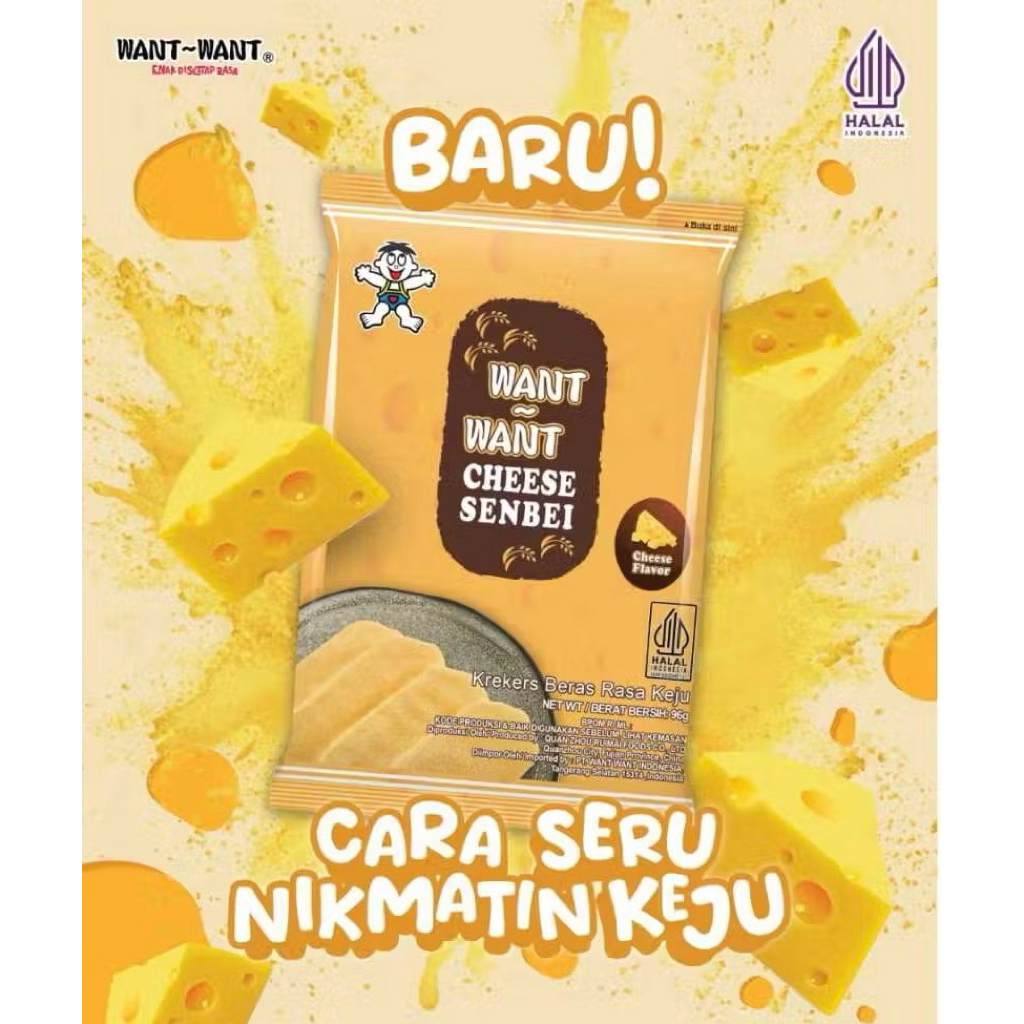

Want Want Cheese Senbei Rice Cracker 96 Gr (Beli 6 Gratis 3)