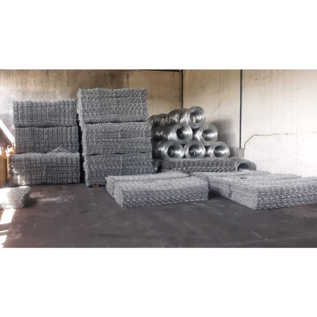 Bronjong, Kawat Bronjong, Bronjong Kawat Galvanis 2 x 1 x1 m Untuk kawat ukuran 3 mm