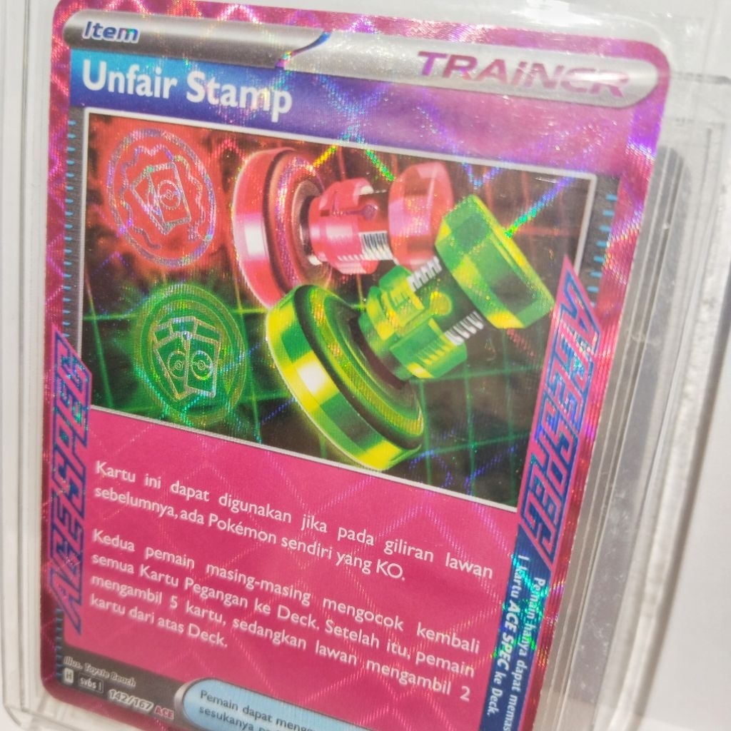 Unfair Stamp ACE Spec sv6s 142/167 Topeng Transfigurasi Kartu Pokemon Pokemon Card