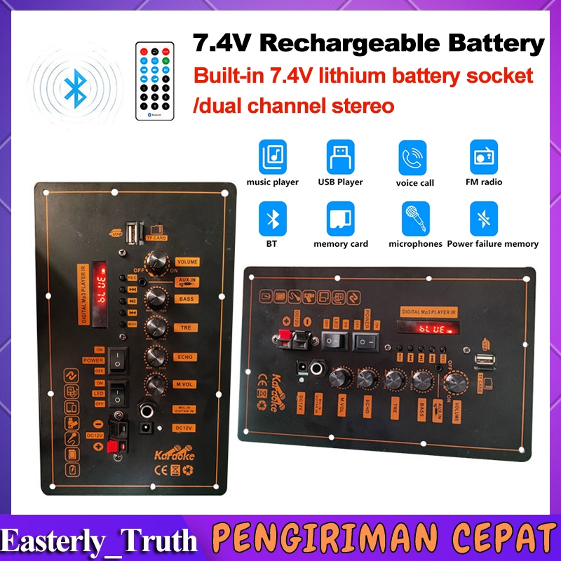 (Stok Siap)Papan Decoder Amplifier Audio Daya Pemutar MP3 USB Untuk Audio Kendaraan Accs  Kit Speake