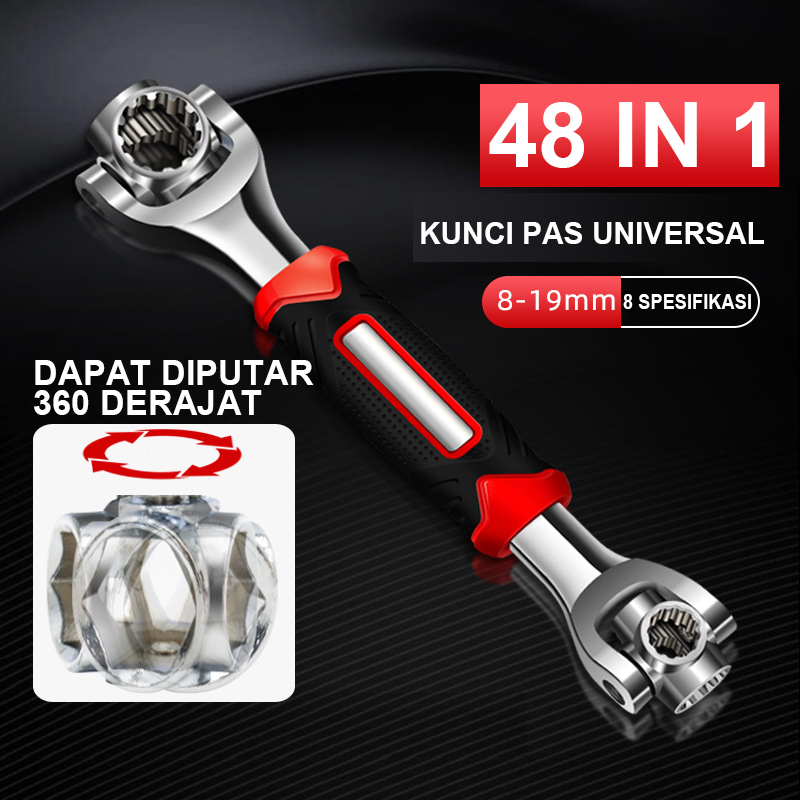 Kunci Pas Universal Wrench 48 In 1 Kunci Pas Putar 48 in 1 Multifungsi Wrench Universal 48in1