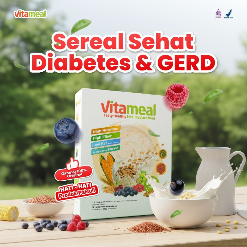 

Vitameal Sereal Sehat Diabetes – Kontrol Gula Darah & Kolesterol