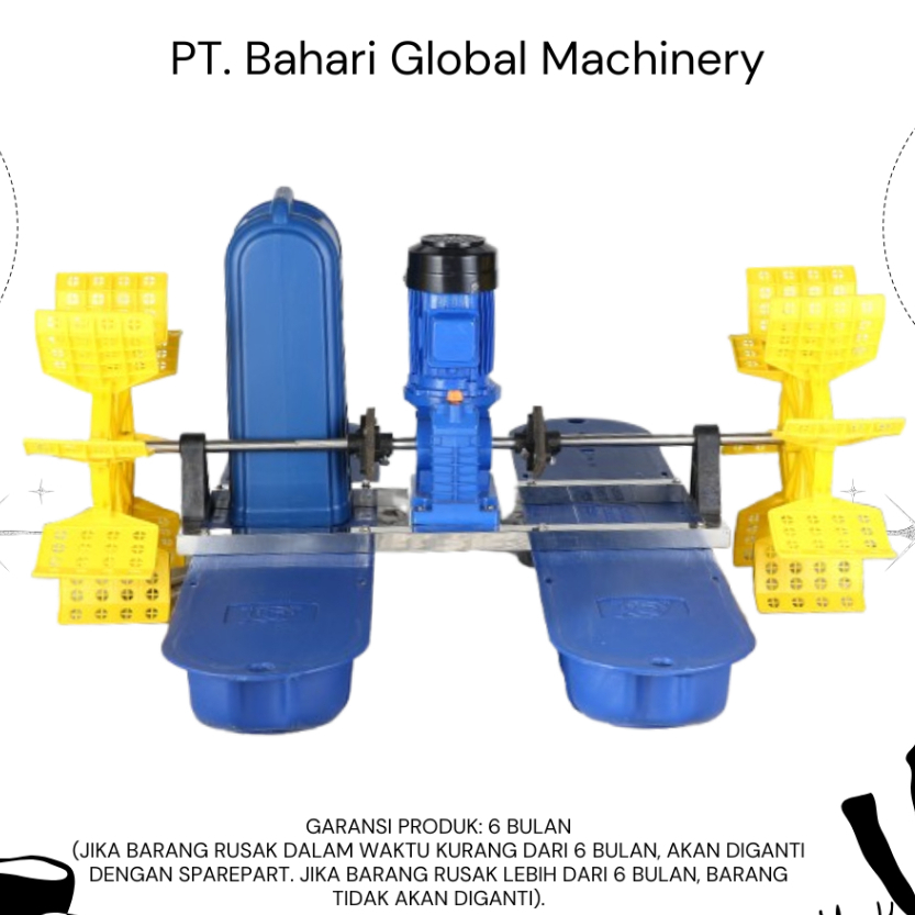 Kincir Air Tambak Yong Tuo GWZJ144 1 Hp 3 Phase 4 Spline Oil Seal