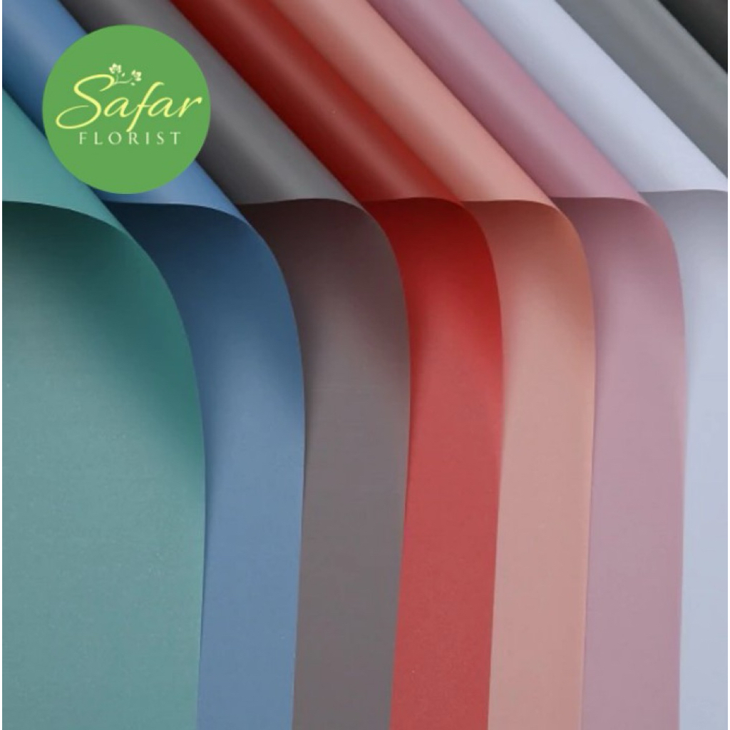 

[ 20 Lembar ] Kertas Buket Bunga Polos Doff Korea Flower Wrapping Paper Cellophane