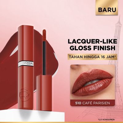 LOREAL PARIS INFALLIBLE LAQUE RESISTANCE - LIP CREAM GLOSSY PIGMENTED NYAMAN LIPSTIK TRANSFERPOOF LO