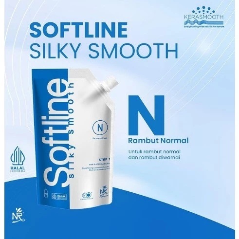 NR - Softline Silky Smooth 500gr Smoothing Keratin / Rebonding / Pelurus Rambut