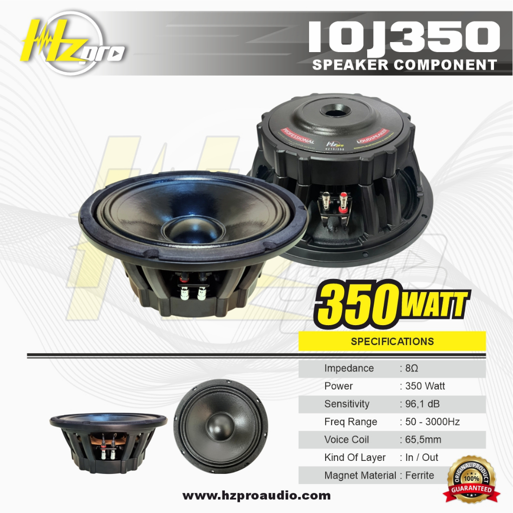 SPEAKER KOMPONEN 10 Inch HZ PRO 10J350 ORIGINAL
