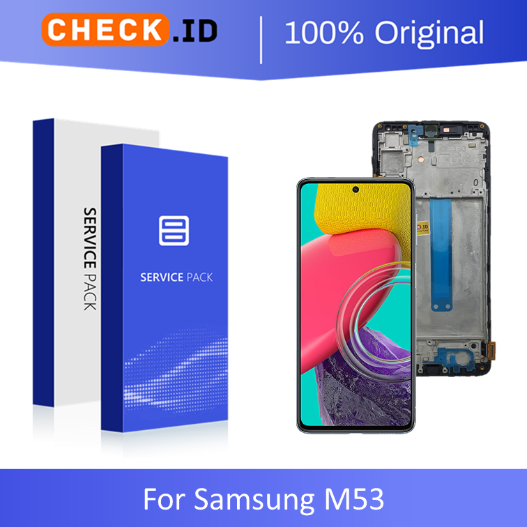 [ CHECK.ID ] AMOLED LCD + FRAME SAMSUNG M53 SM-M536 ORIGINAL
